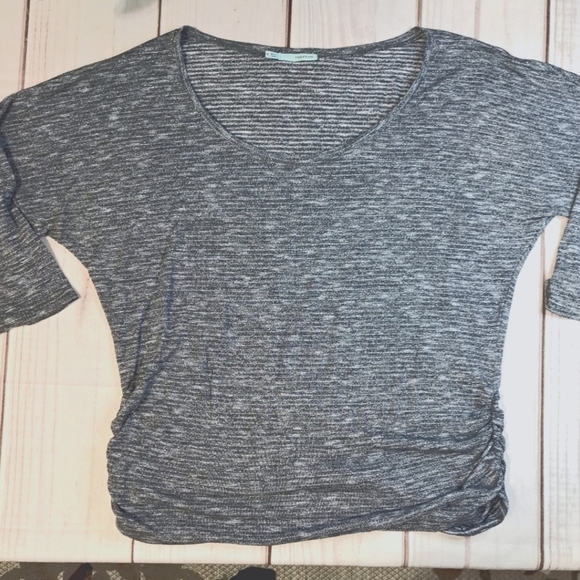 Maurices XL Rouched Side Striped Metallic Top - Picture 1 of 10